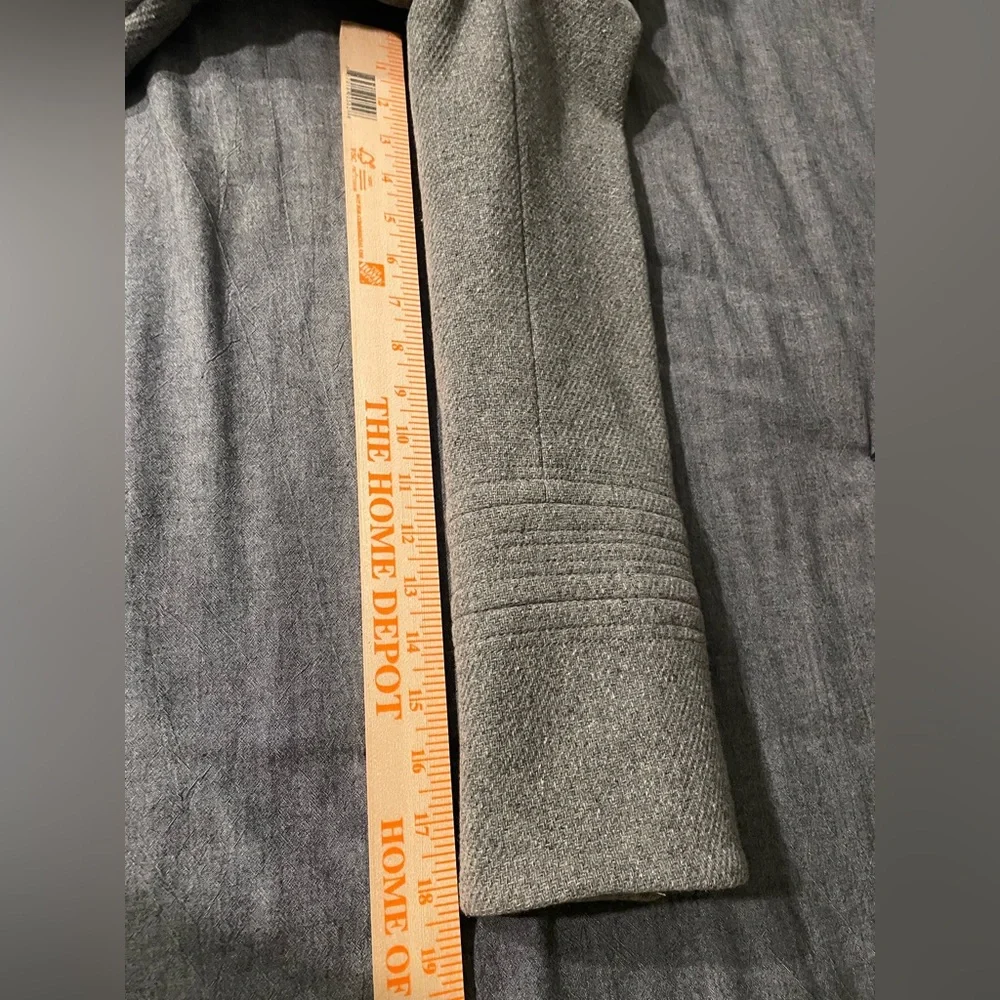 J. Crew Gray Wool-Blend Pea Coat with Belted Waist - Picture 10 of 14